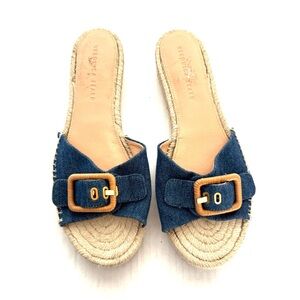 Veronica Beard Apa Denim Espadrille Sandal Size 10